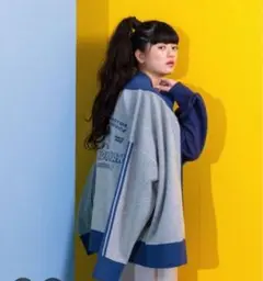 ニコアンド ルーズトラックラインブルゾン