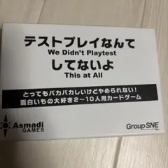 【新品未使用】テストプレイなんてしてないよ　カードゲーム　ボードゲーム