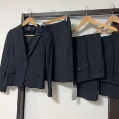 スーツ スカート パンツ ネイビー ストライプ