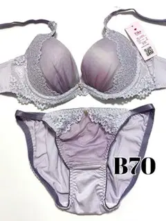 レイヤードシアーチュールレースカップブラジャー&ショーツセット B70 PU