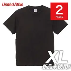 【2枚セット】Tシャツ ヘヴィーウェイト【4208-01】XL ブラック圧縮発送