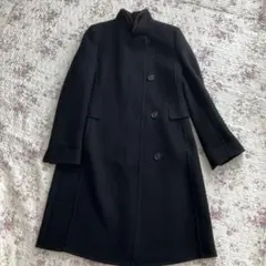 akris カシミヤ・ウールコート 襟ミンク付き M〜L