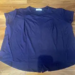 BEAMS HEART ネイビー Tシャツ ボタン付き