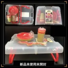 【新品未使用】日本製 折りたたみテーブル&食器セット アウトドアグッズ
