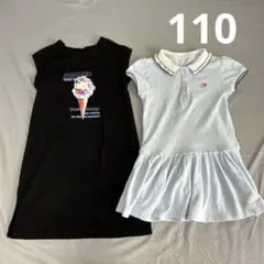 アイスクリームプリントワンピース　ポロワンピースセット