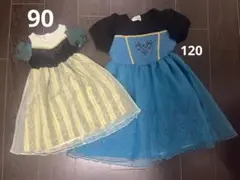 しまむら　アナ雪　アナ　エルサ　マジョリカ　ワンピース　120 90