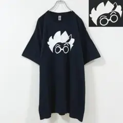 XL・US古着・謎・何かのキャラ？・ビッグプリント・黒・ブラック・Tシャツ