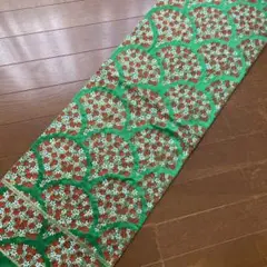 ❇️お値下げ❇️和風テーブルランナー　グリーン華９８
