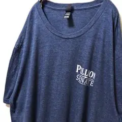 ディストリクト ピリオンセネット ロゴ Tシャツ ネイビー紺色 2XL 古着