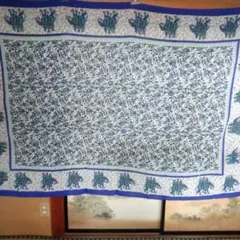 大人気のインド綿エスニックマルチカバー(約150Ｘ220cm)6012