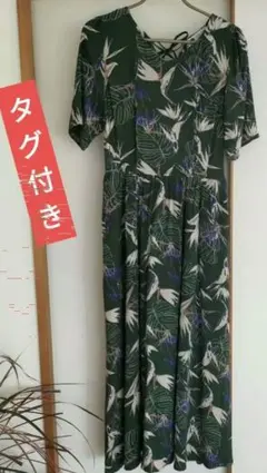 ♦新品♦タグ付き　花柄 ロングワンピース 半袖　179/WGニコルクラブ
