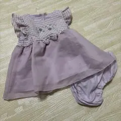 ラベンダー ワンピース サイズ80