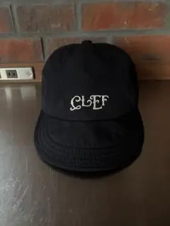 CLEF 刺繍ロゴ 黒キャップ