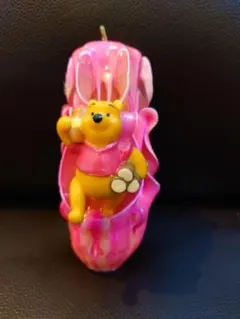 プーさん ピンク キャンドル 置物