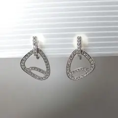 【美品】SWAROVSKI スワロフスキー イヤリング シルバー ラインストーン