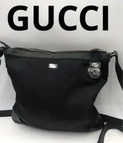 GUCCI ブランド ブラック ショルダーバッグ ロック メンズ レディース