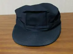 80s USA製 ヴィンテージ ワークキャップ ミリタリーキャップ 黒 帽子