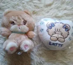 mikko ラテ　ガチャガチャ　　ぬいぐるみ　クッション　マスコット