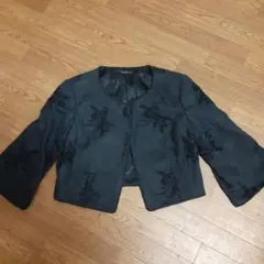 ARTISAN ダークグレー 刺繍カーディガン