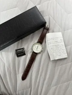 [美品]SEIKO クロノグラフ 時計 シルバー/ブラウン