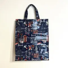 【美品】Harrods ロンドンデザイン トートバッグ