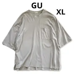GU ルーズフィットTシャツ 5分袖 XLサイズ ビッグサイズ ジーユー