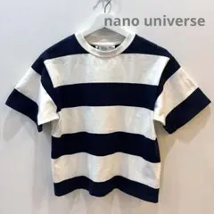 【ナノユニバース】ボーダー 半袖Tシャツ 綿100% nano universe