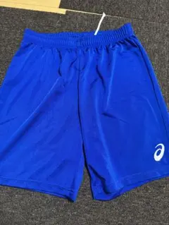 アシックス ハーフパンツ 青 L
