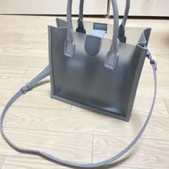 チャールズアンドキース メッシュダブルハンドル トートバッグ ブルー