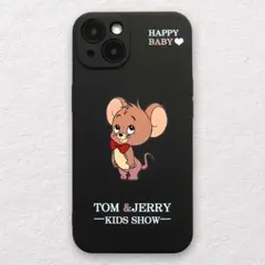 トムとジェリー キッズ iPhone14ケース miniもあり♪ ブラック