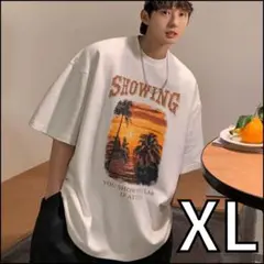 ♥限定セール♥Tシャツ　ホワイト　XL　男女兼用　カジュアル　ストリート　メンズ