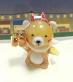 ガラス細工ミニチュア　クマv3お面　たこ焼き