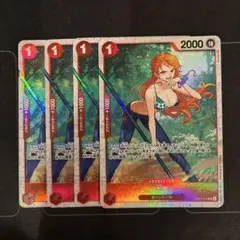 ワンピースカード　ナミ　パラレル　4枚