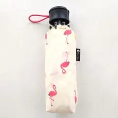 フラミンゴ柄折りたたみ傘 晴雨兼用