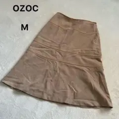 OZOC オゾック 台形スカート（M）膝下スカート　ブラウン
