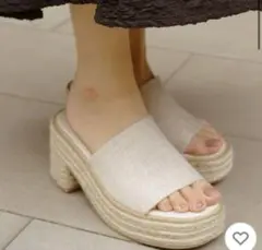 acym Volume heel jute サンダル