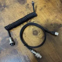 USB Type-A to MicroUSB カスタムコイルUSBケーブル