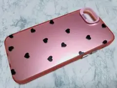 ハート柄 iPhone7/8/SE 用 スマホケース カバー かわいい ピンク