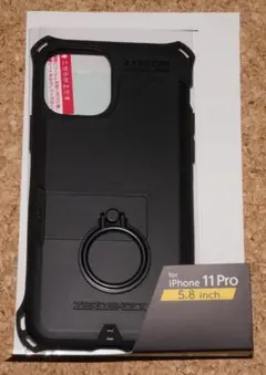新品★エレコム iPhone11Pro ゼロショック リング付 ブラック 外箱無