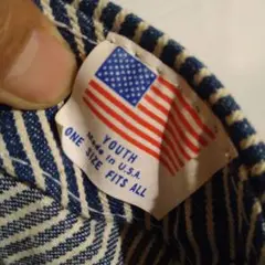 アメリカ製　ヒッコリー　ワークキャップ　ビンテージ　デニム