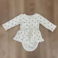 【美品】Quincy May クインシーメイ 花柄 ロンパース 6-12m