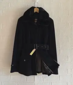 【美品】《BURBERRY LONDON》ベルベット ファー コート
