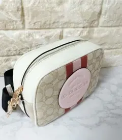 新品未使用★COACH デンプシーカメラバッグ ジャガード パウダーピンク