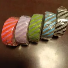 mt フロッキー マスキングテープ 5色セット