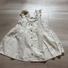 H&M ベビー　ワンピース 夏用　ノースリーブ　ストライプ