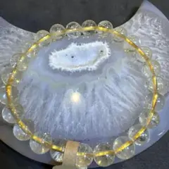 シトリン 8mm アイリス、天使の指紋入