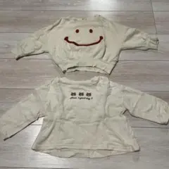 ベビー 子供用 アイボリー トレーナー 90サイズ 2点セット