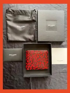 SAINT LAURENT サンローラン ベイビーキャット レオパード 財布