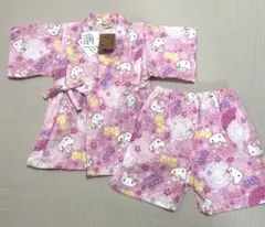 新品未使用　サンリオ　キティちゃん　甚平　浴衣　95センチ　女の子
