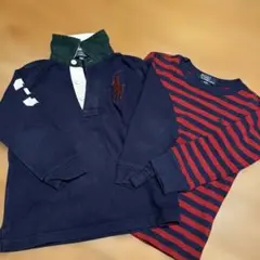 ラルフローレンラガーシャツとボーダー長袖セット